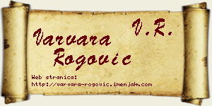 Varvara Rogović vizit kartica